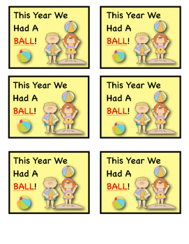 End of the Year Gift (This Year We Had A BALL ) ) by La Petite Kindergarten