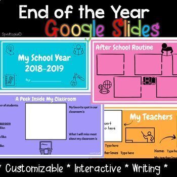 Preview of End of the Year Google Slides