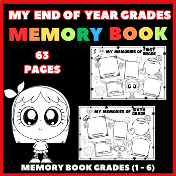 Preview of End of the Year Grades Memory Book| Last Week of School Activities for Grade 1-6