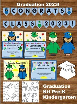 Preview of End of the Year Graduation Kit 2023 | Preschool / Kindergarten