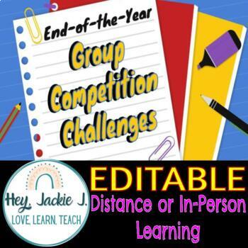 Preview of End of the Year Group Challenge Competition Google Slides Editable Fun!