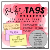 End of the Year/Holiday Tags for Multiple Gift Ideas