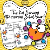 End of the Year: I Survived 2020-2021 Award {FREEBIE}