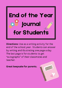 Preview of End of the Year Journal