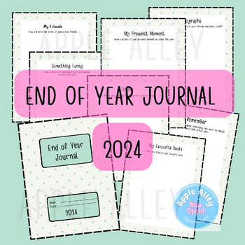 Preview of End of the Year Journal , Memory Book Activities ,Worksheets