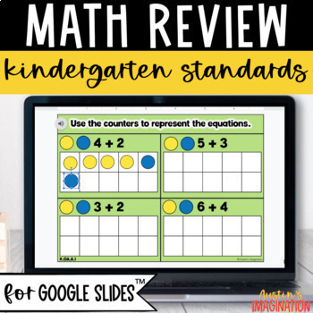 Preview of End of the Year Kindergarten Assessment - Math Google Slides™