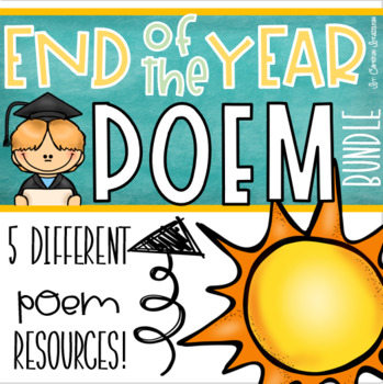 Preview of End of the Year Kindergarten Graduation Goodbye Poems and Labels BUNDLE