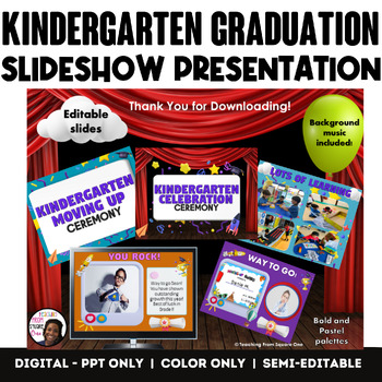 Preview of End of the Year Kindergarten Graduation Presentation, KG Graduate PPT