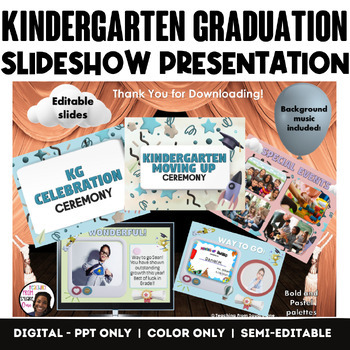 Preview of End of the Year Kindergarten Graduation Presentation, KG Graduate PPT