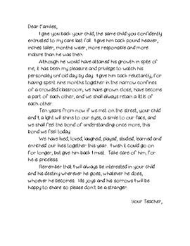 End of the Year Letter (BOY) by MissMurrayInFifth | TpT