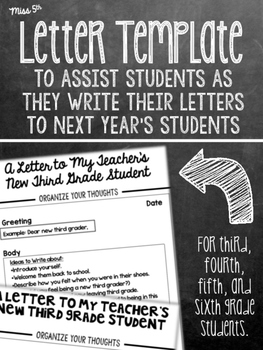 Preview of End of the Year Letter Writing Template