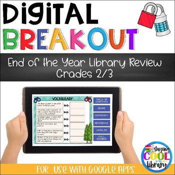 Preview of End of the Year Library Review - Digital Breakout or Escape Gr. 2/3