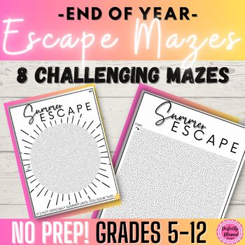 Preview of End of the Year| MAZE ESCAPES |After Testing Summer Fun Activity| Early Finisher