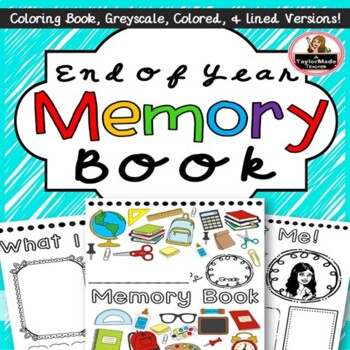 Preview of End of the Year MEMORY BOOK | End of the Year Activities