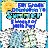 Preview of 5th Grade End of the Year Math:  5 Week Math Review Countdown (5th Grade) Bundle