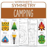 End of the Year Math Activity Summer Camping Symmetry and 
