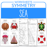 End of the Year Math Activity Summer Sea Math Symmetry and