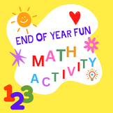 End of the Year Math Activity for Pre-k Kids