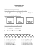End of the Year Math Assessment - First Grade