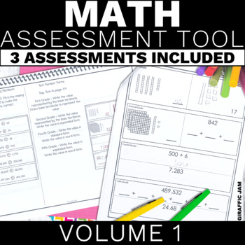 Preview of End of the Year Math Assessment for Writing Math IEP Goals Volume 1
