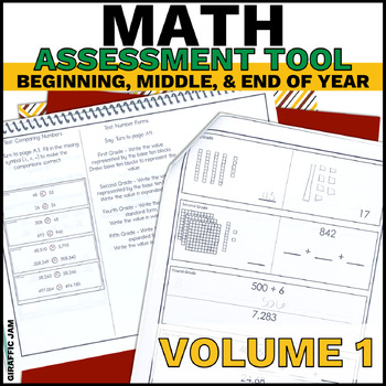 Preview of Beginning of the Year Math Assessment for Writing Math IEP Goals Volume 1