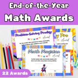 End of the Year Math Awards - Printable Funny Student Awar