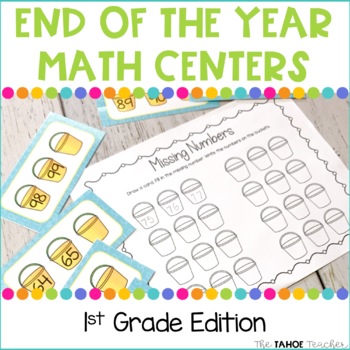 Preview of End of the Year Math Centers for 1st Grade