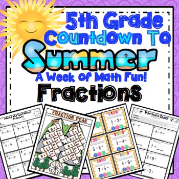 Preview of 5th Grade End of the Year Math: 5th Grade Fraction Review