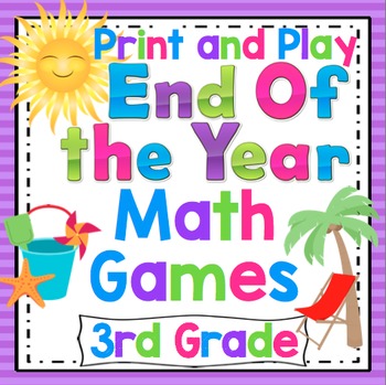 Preview of 3rd Grade End of the Year Math Games: 3rd Grade Math Review