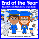 End of the Year Math Goofy Glyph Bundle 7th Grade | Math E