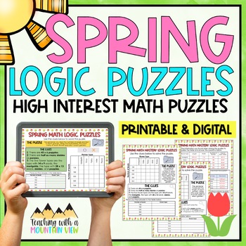 Preview of End of the Year Math Logic Puzzles Activities for Critical Thinking | Enrichment