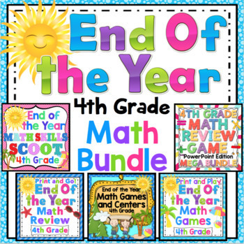 Preview of 4th Grade End of the Year Math Mega Bundle: 4th Grade Math Review