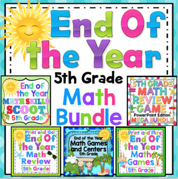 Preview of 5th Grade End of the Year Math Mega Bundle: 5th Grade Math Review