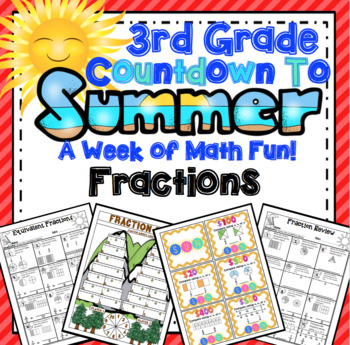 Preview of 3rd Grade End of the Year Math: 3rd Grade Fraction Math Review
