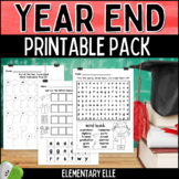 End of the Year Math and Literacy Printable Pack