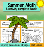 End of the Year May Math for 2nd Grade - NO PREP Packet