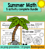 End of the Year May Math for Kindergarten - NO PREP Packet