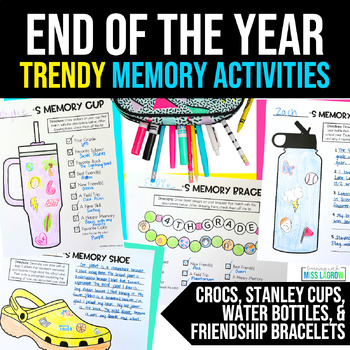 Preview of End of the Year Memory Activities - Stanley Cup, Crocs, & Friendship Bracelets