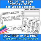 End of the Year Memory Book for Special Education - Differ