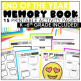 Printable End of the Year Memory Book Activity for 1st 2nd