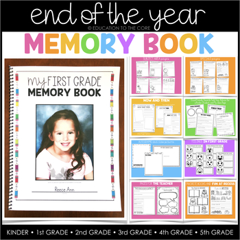 Preview of End of the Year Memory Book Activity - Editable End of the Year Craft & Keepsake