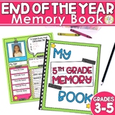 End of the Year Memory Book Activities Last Week of School