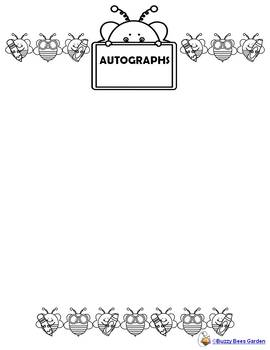 End of the Year Memory Book Autograph Pages - ANY Grade FREEBIE | TpT