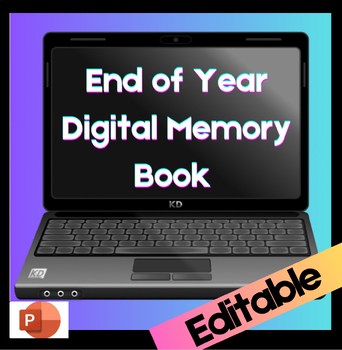 Preview of End of the Year Memory Book Digital Editable Predesigned pages for photos & text