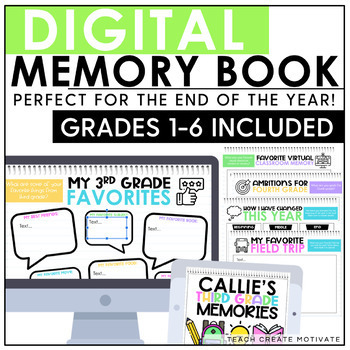 Preview of End of the Year Memory Book - Digital End of the Year Activity in Google Slides