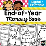 End of the Year Memory Book Kindergarten 1st Grade 2nd Grade