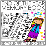 End of the Year Memory Book | Editable Memory Book | Digit
