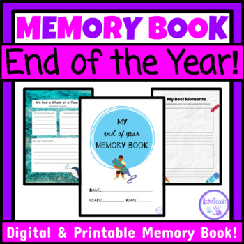 Preview of End of the Year Memory Book Last Week of School Activity Last Day of School SPED
