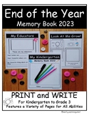 End of the Year Memory Book (Grades K-3) 2024