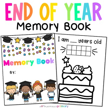 Preview of End of the Year Memory Book, Preschool PreK Kindergarten Memory Book